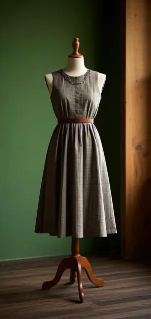 Women’s vintage floral midi dress for summer