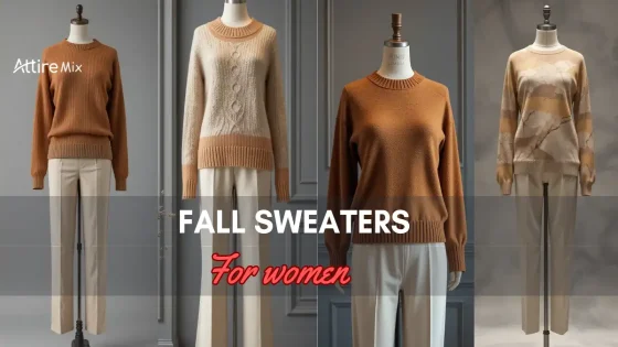 Assorted Fall Sweaters For women displayed on mannequins