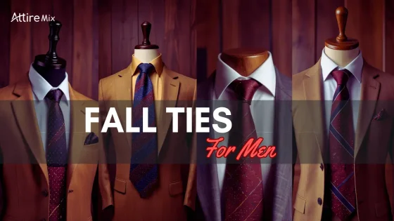 Men’s Fall Ties in Autumn Colors with Wool and Cotton Fabrics