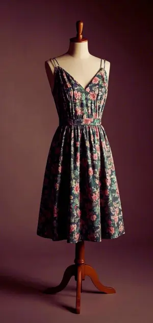 Cotton floral sundress for women.