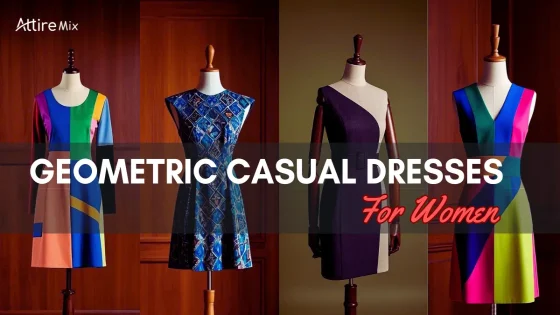Bold geometric casual dresses for women