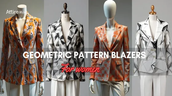 Geometric Pattern Blazers For Women