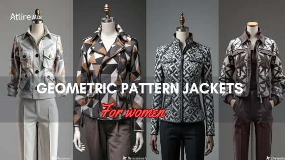 Collection of geometric pattern jackets for women