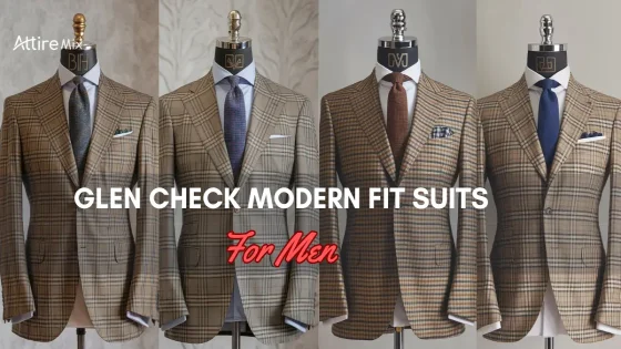 Collection of Glen Check Modern Fit Suits for men