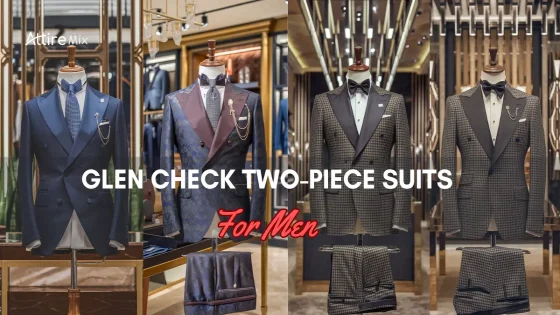 Assortment of Glen Check Two-Piece Suits for men