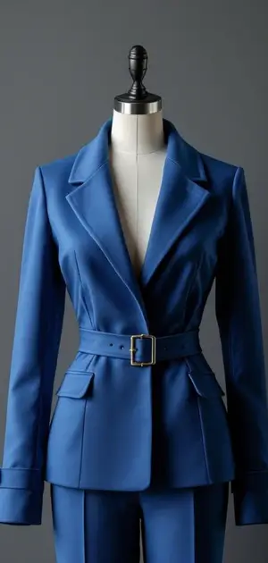 Royal blue formal Jacket with a satin finish