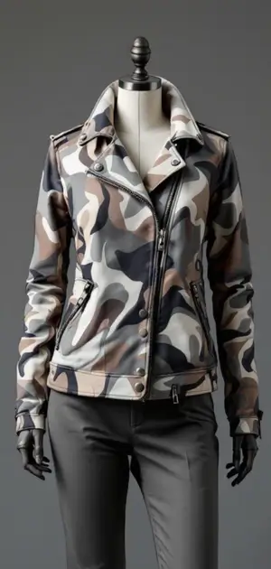 Classic-style jacket in neutral camouflage