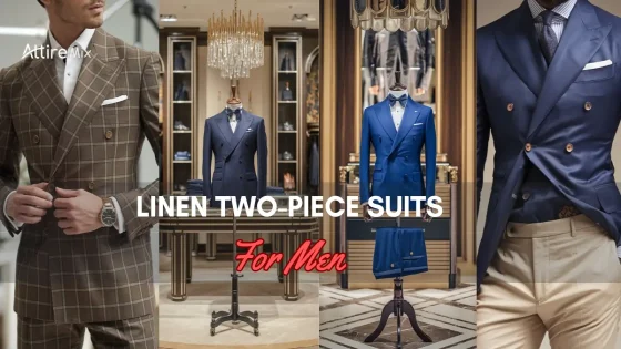 Collection of Linen Two-Piece Suits for men