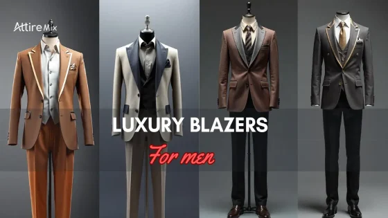 A collection of luxury blazers for men in elegant colours and designs