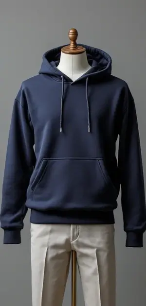 Classic navy luxury hoodie for men