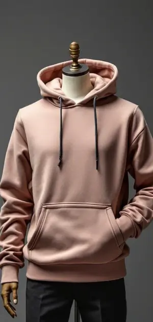 Dusty pink luxury hoodie for men.