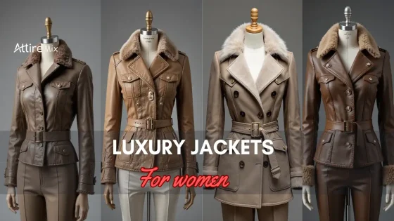 Collection of luxury jackets for women in various styles