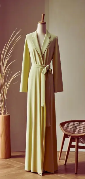 Sustainable formal dress in neutral tones