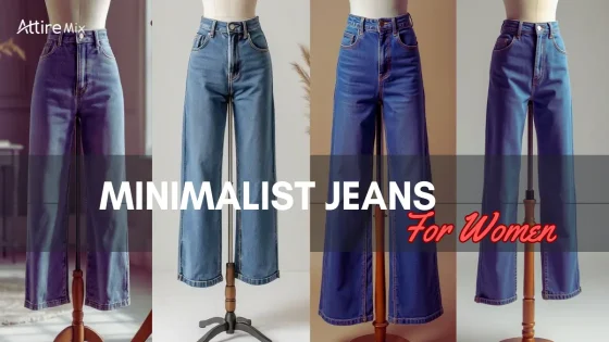 Minimalist jeans for women in high-waisted straight-leg style