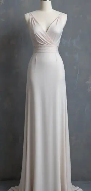 Classic white V-neck maxi dress