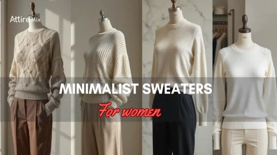 Assortment of minimalist sweaters for women