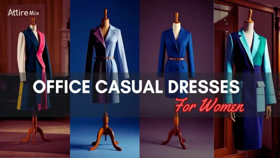 Office casual dresses for women at work