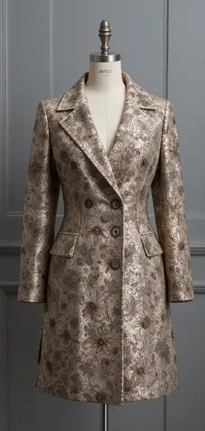 Floral patterned party coat for women