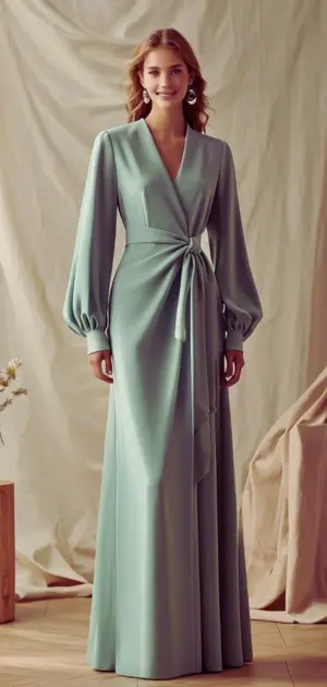 A-line formal dress for wedding guests.