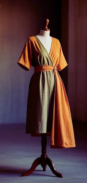 Women’s linen shirt dress with pockets for practical style