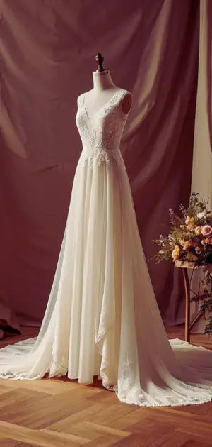 High-low wedding guest dress in floral print.