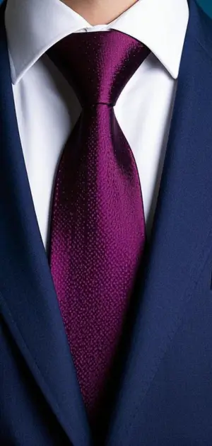 Winter tie styled with a matching pocket square, tie bar, and cufflinks