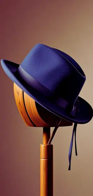 Handcrafted men’s wool fedora with a wide brim