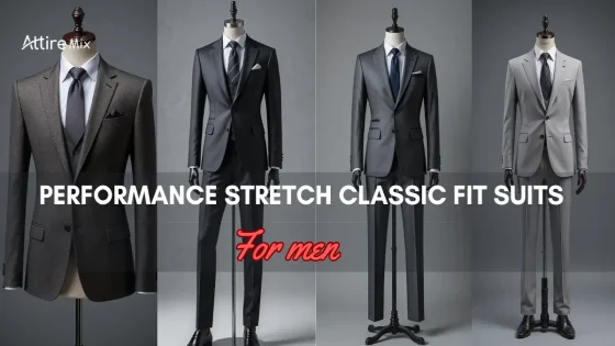 Collage of Performance Stretch Classic Fit Suits for men