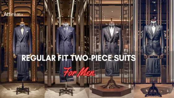 Collection of regular fit two-piece suits for men