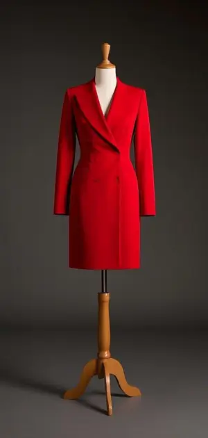 Cozy knit red sweater dress for fall and winter