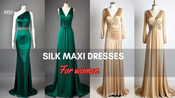 Collection of Silk Maxi Dresses For women in various colors