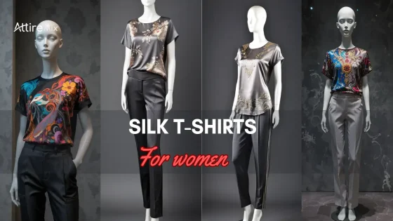 Variety of Silk T-Shirts For women on mannequins for women