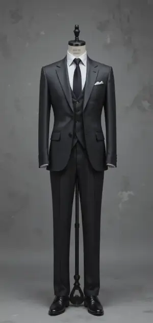 Black suit on dark background