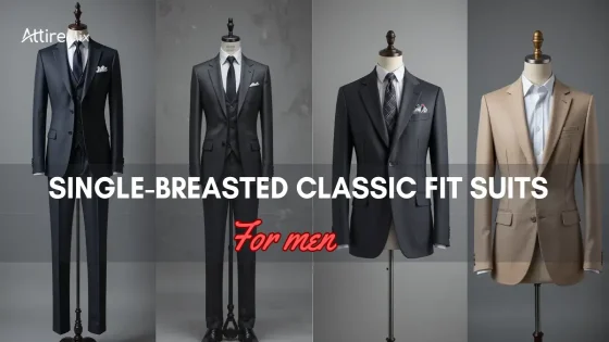 Collage of Single-Breasted Classic Fit Suits for men