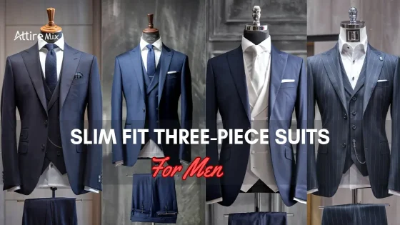 Assortment of Slim Fit Three-Piece Suits for men