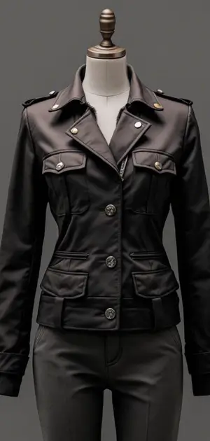 Elegant black jacket on mannequin