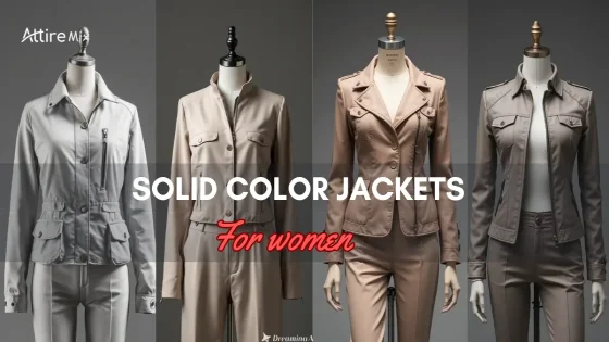 Collection of solid color jackets for women