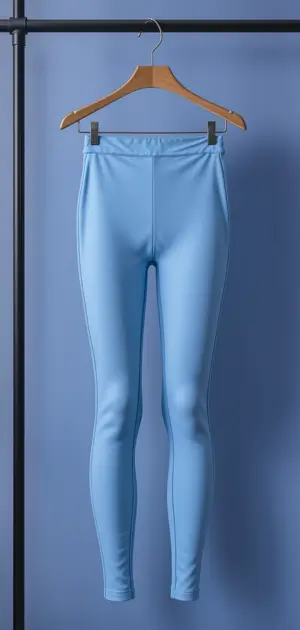Solid light blue leggings for women, offering a bright and modern style option.