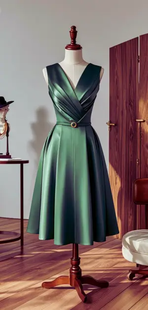 Satin mini dress styled with a jacket for versatility