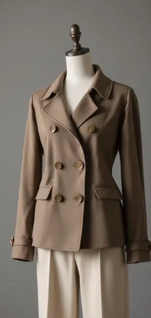 Classic brown Spring Jacket on mannequin