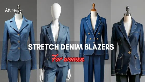 Collection of stretch denim blazers for women