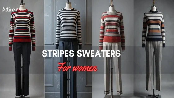 Collection of Stripes Sweaters For women in various colors