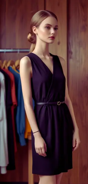 Mock neck midi dress with ruched detailing