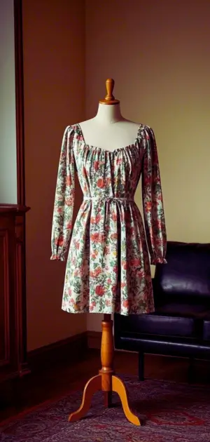 Shift floral dress styled for spring.