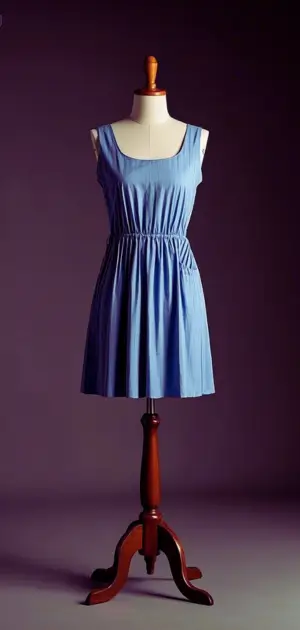 Linen sleeveless wrap dress in pastel colors