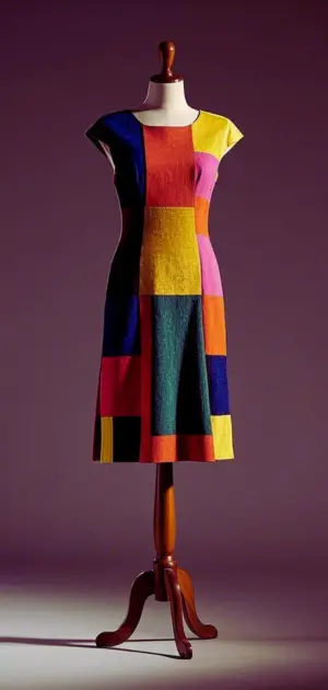 Sleeveless A-line polyester summer dress