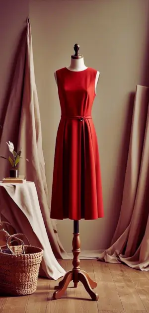 Burgundy velvet formal dress with high slit