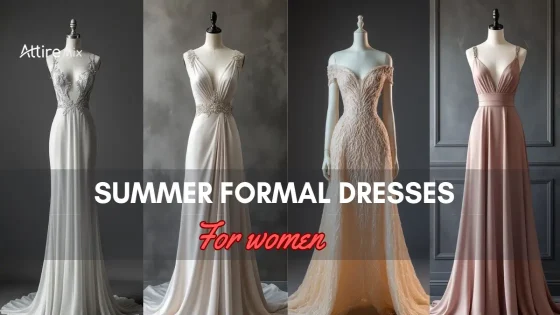 variety of Summer Formal Dresses For women on display