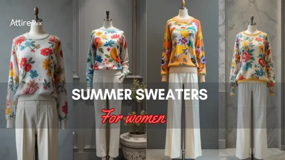 Variety of Summer Sweaters For women on display