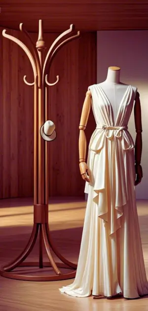 Women’s sleeveless formal dress with elegant details.